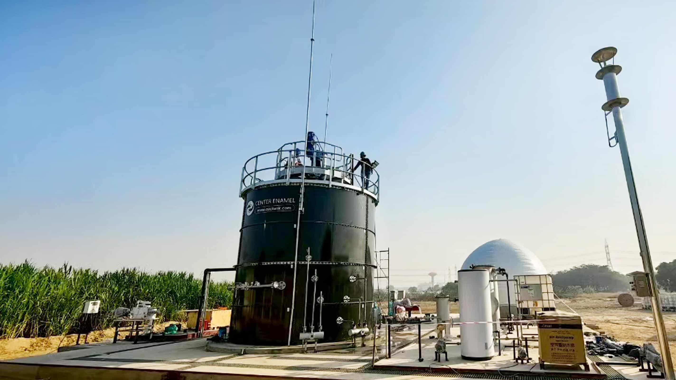 Pakistan biogas project CSTR process food waste napier grass