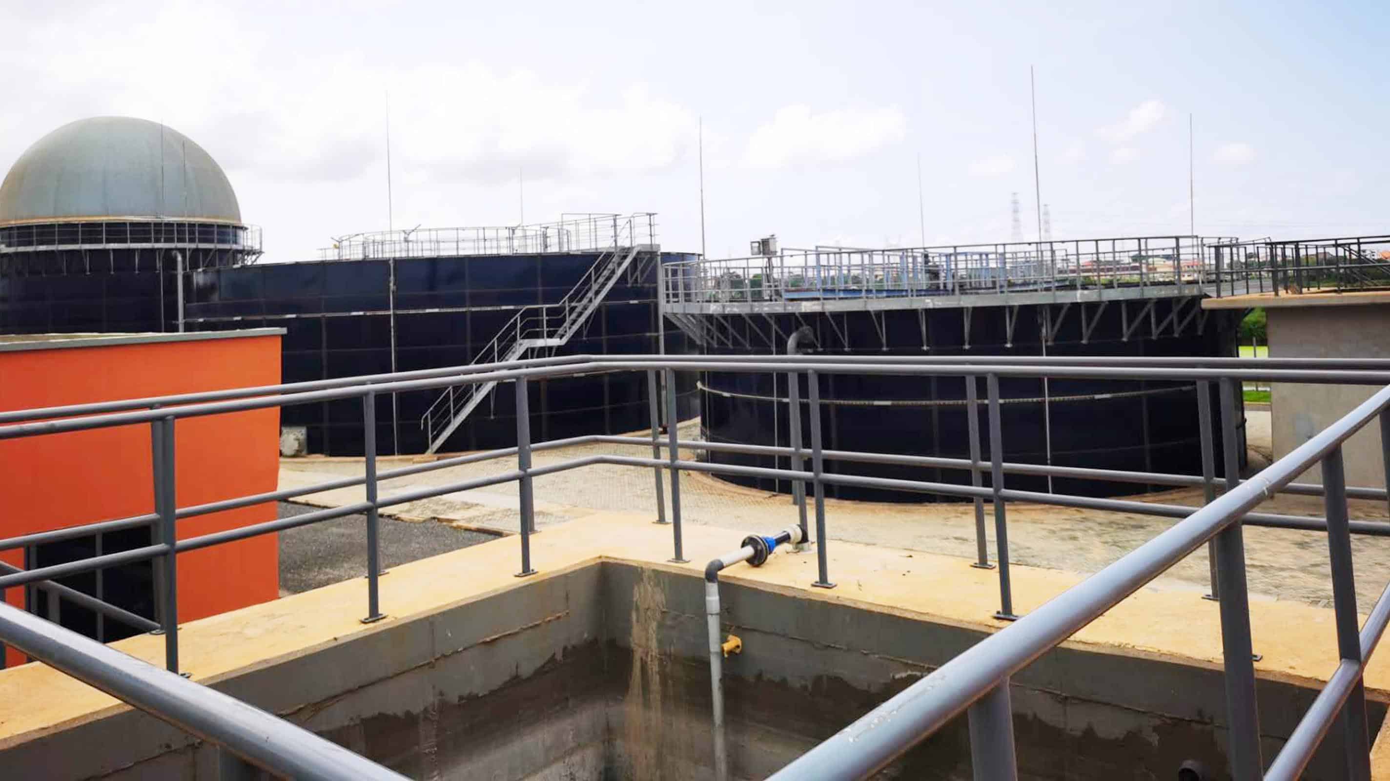 Ghana domestic sewage treatment plant with UBF and A2O reactors