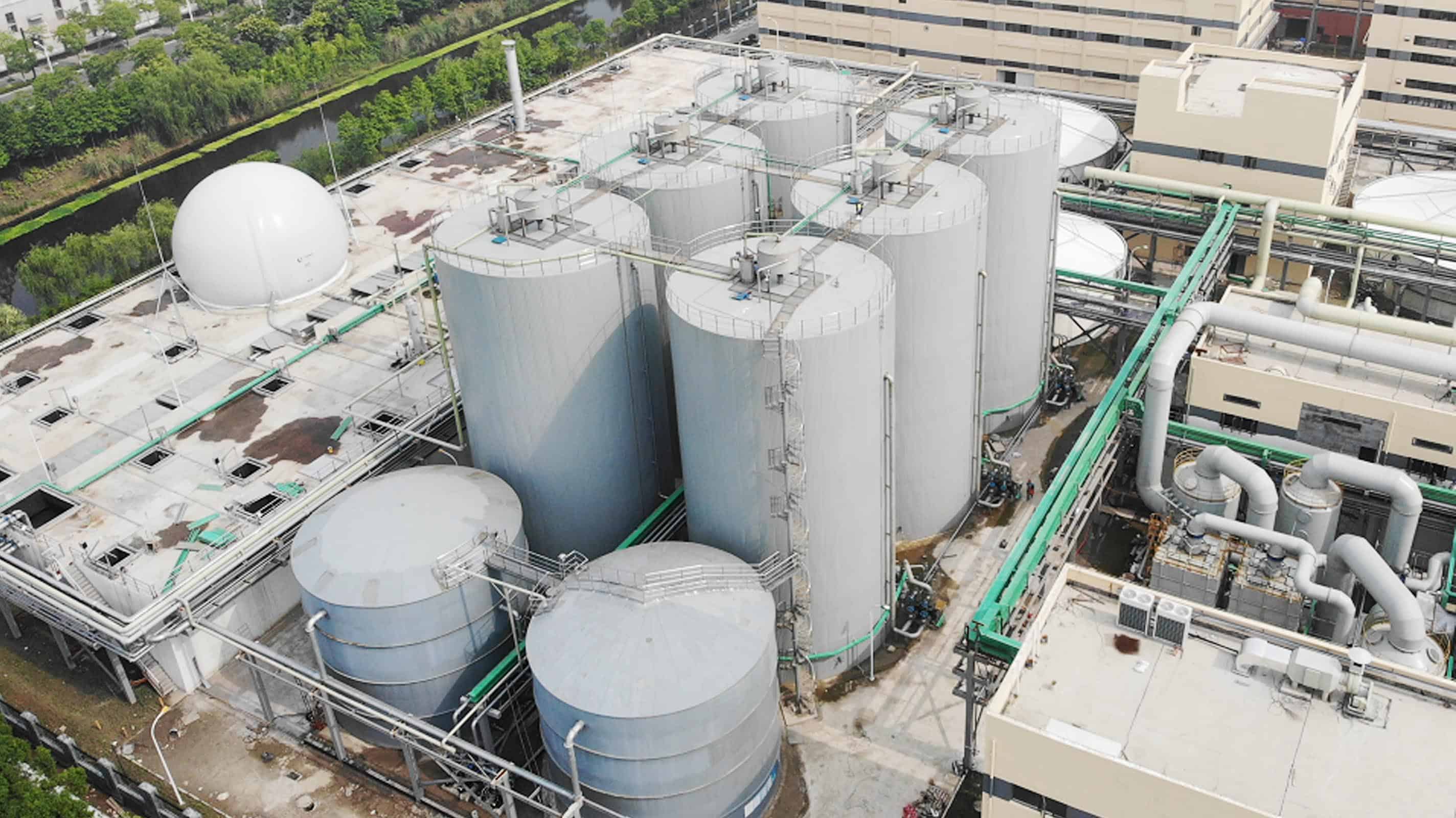Hangzhou Jiangdong pharmaceutical wastewater treatment plant granular sludge anaerobic reactors